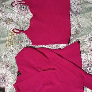 Express Body Contour crop set tank and cardigan  Cardigan size M and Tank size L